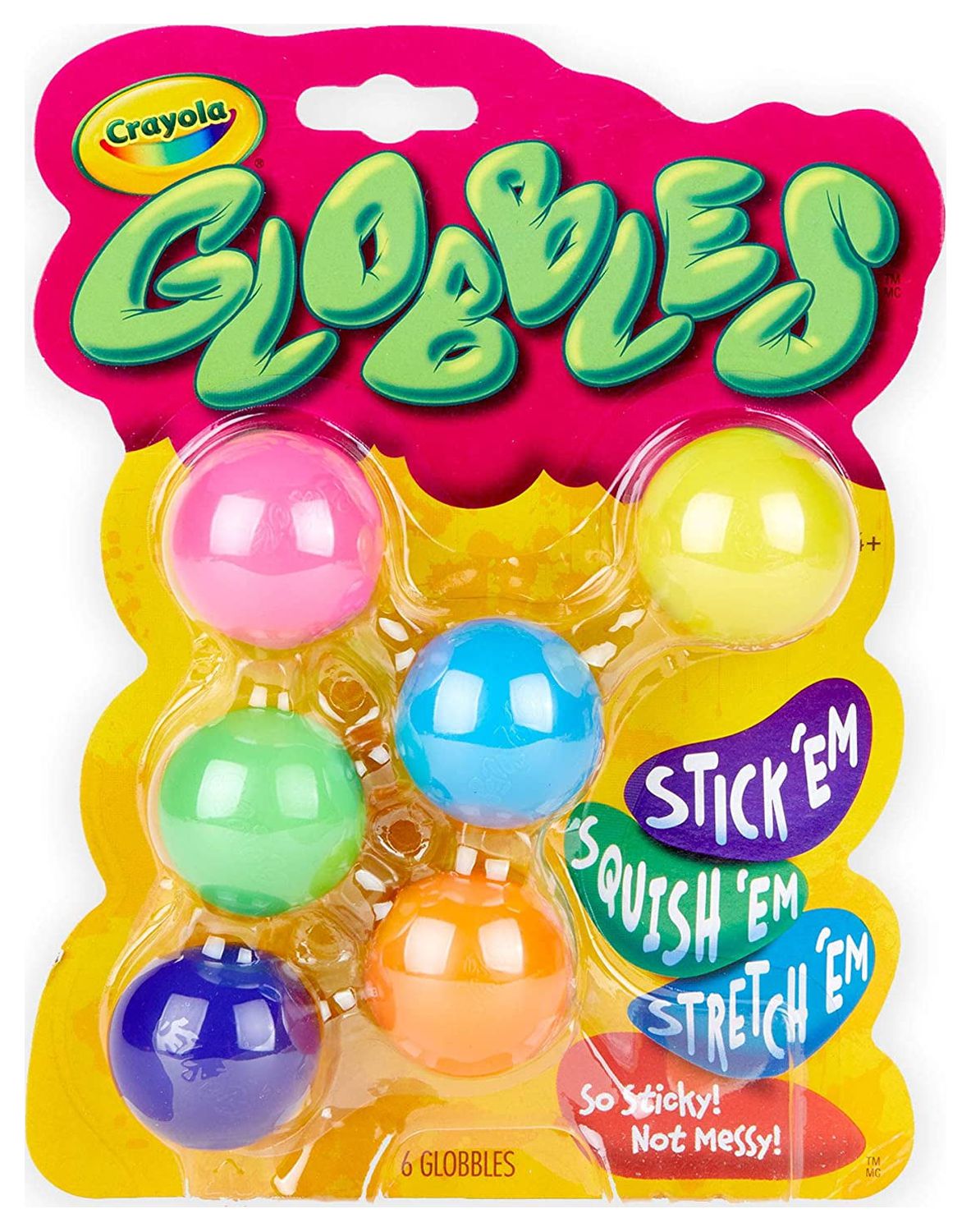 Crayola Globbles, Squish & Fidget Toys, Gift for Kids, 6 Count, Multicolor - image 1 of 2