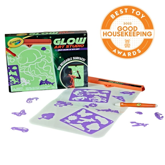 Crayola Glow Art Studio, Glow in the Dark Toys, Sea Art Activity Set, Gifts, Beginner Unisex Child