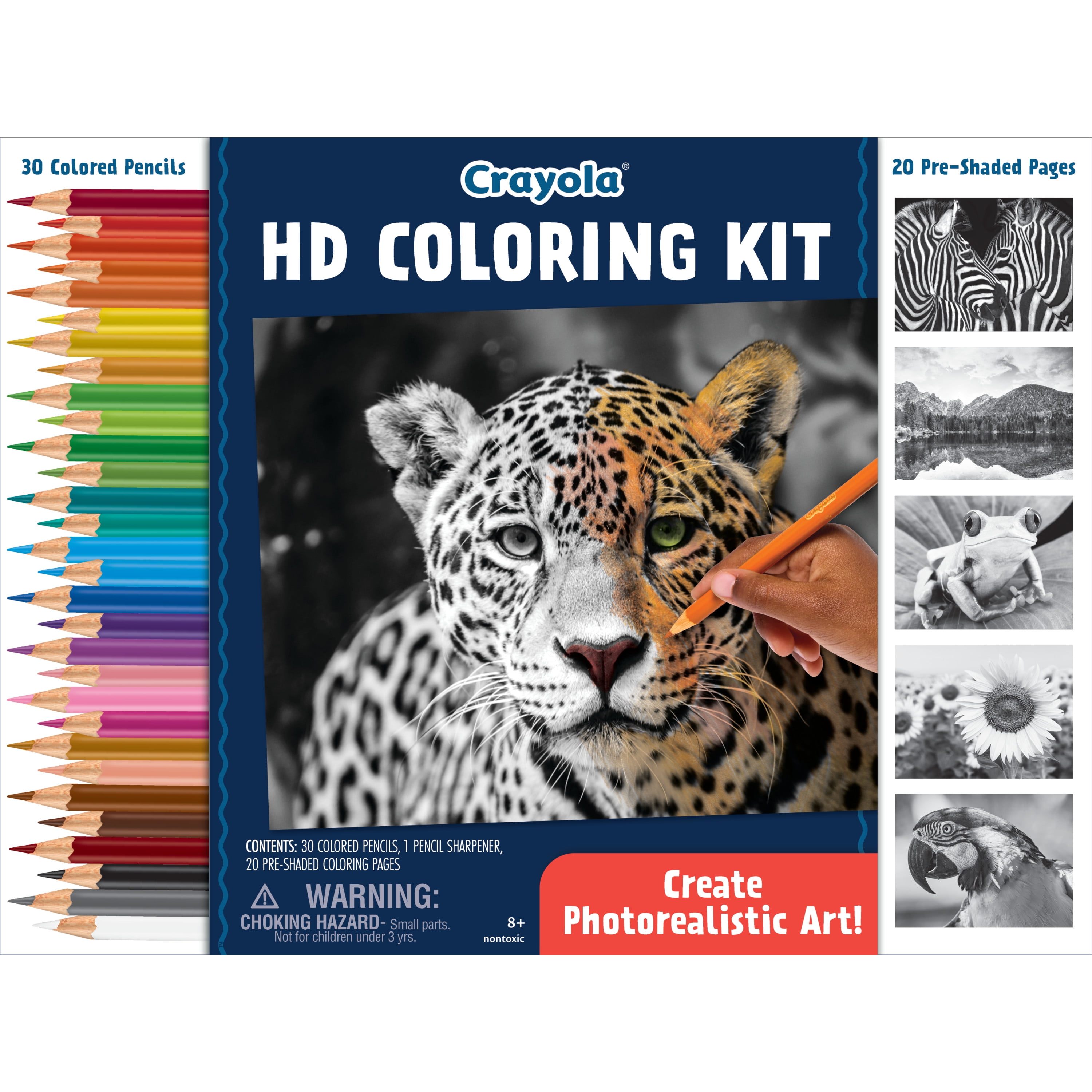 ADULT COLORING BOOK GIFT PACK - 3 Coloring Books Set with Colored Pencils -  2130GP