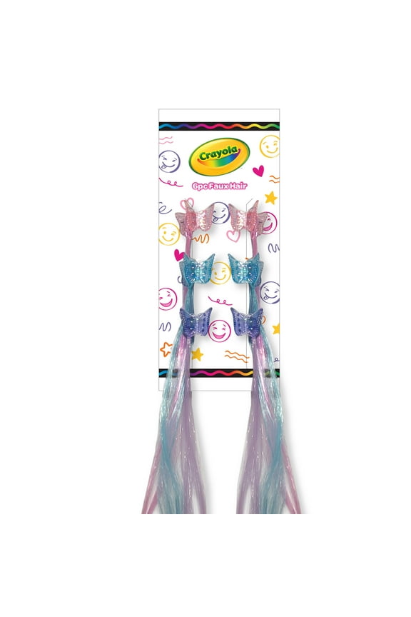 Enchante Crayola Kids Butterfly Claw Faux Hair