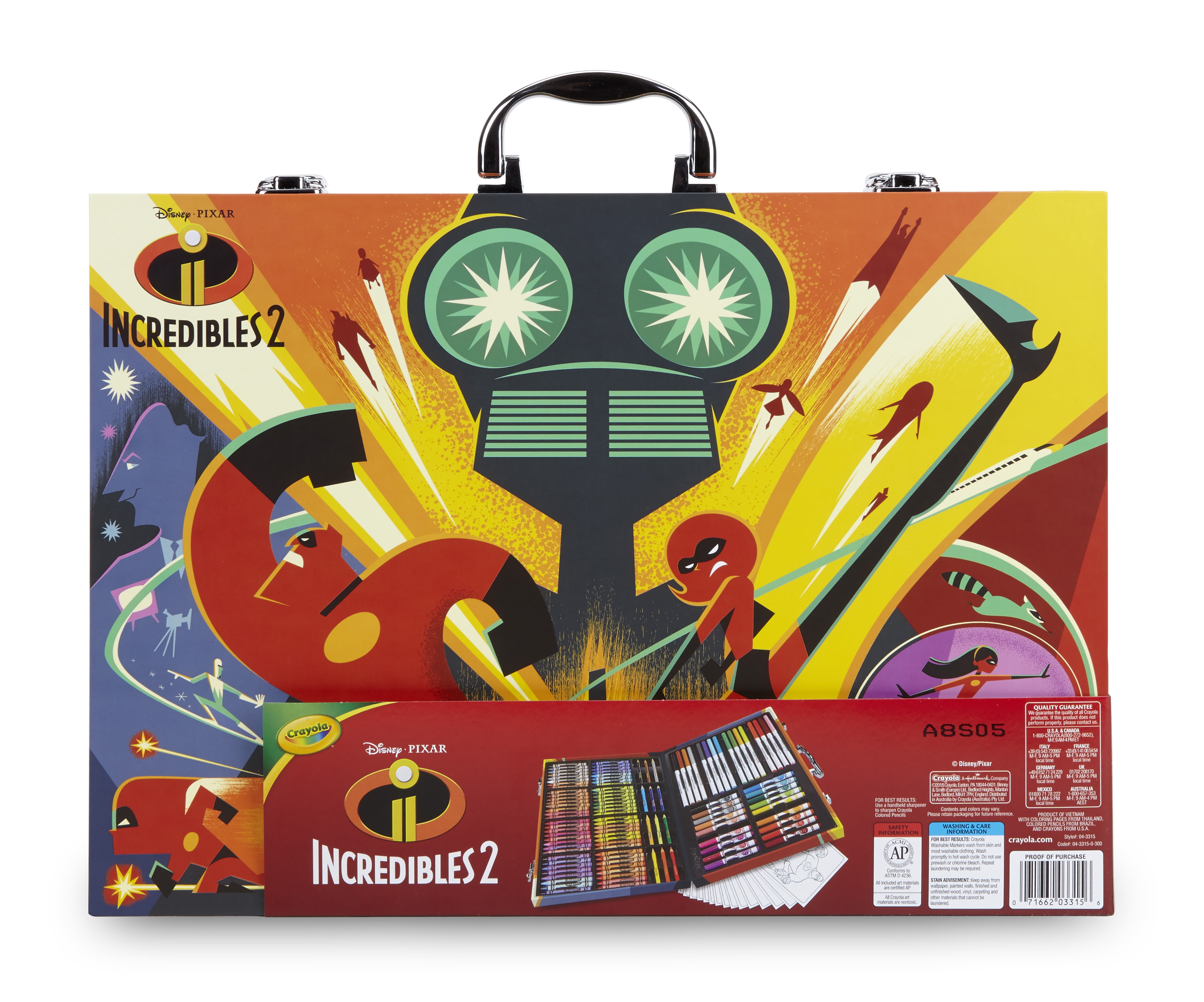 Crayola Inspiration Art Case, Incredibles 2, Gift for Kids Ages 6+ 