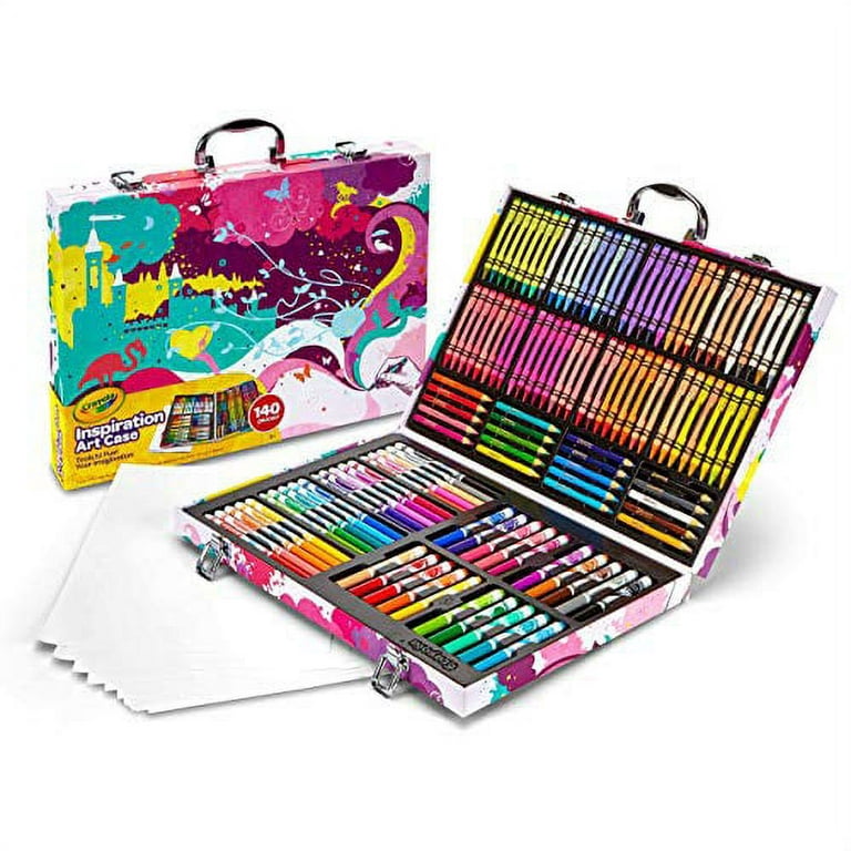 Crayola Inspiration Art Case in Pink, Gifts for Kids Age 5+, 140