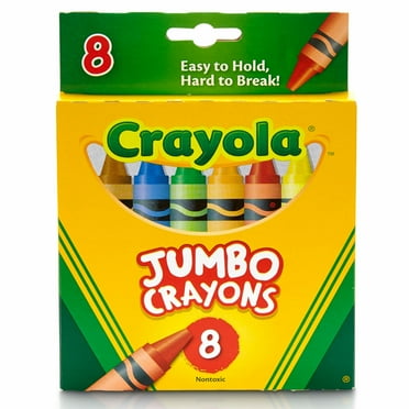 Crayola Jumbo Crayon Set, 8 Ct, Kindergarten and Preschool Supplies, Classroom Essentials, Coloring Gift for Toddlers, Ages 3+