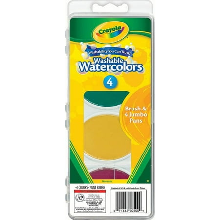 Crayola Washable Watercolor Set, 4-Colors