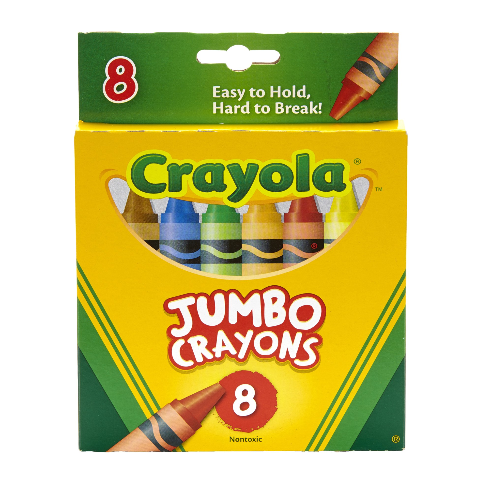 Crayola Jumbo Size Crayons for Toddlers, 8 Count, Easter Basket Stuffers for Toddlers, Gifts - image 1 of 10