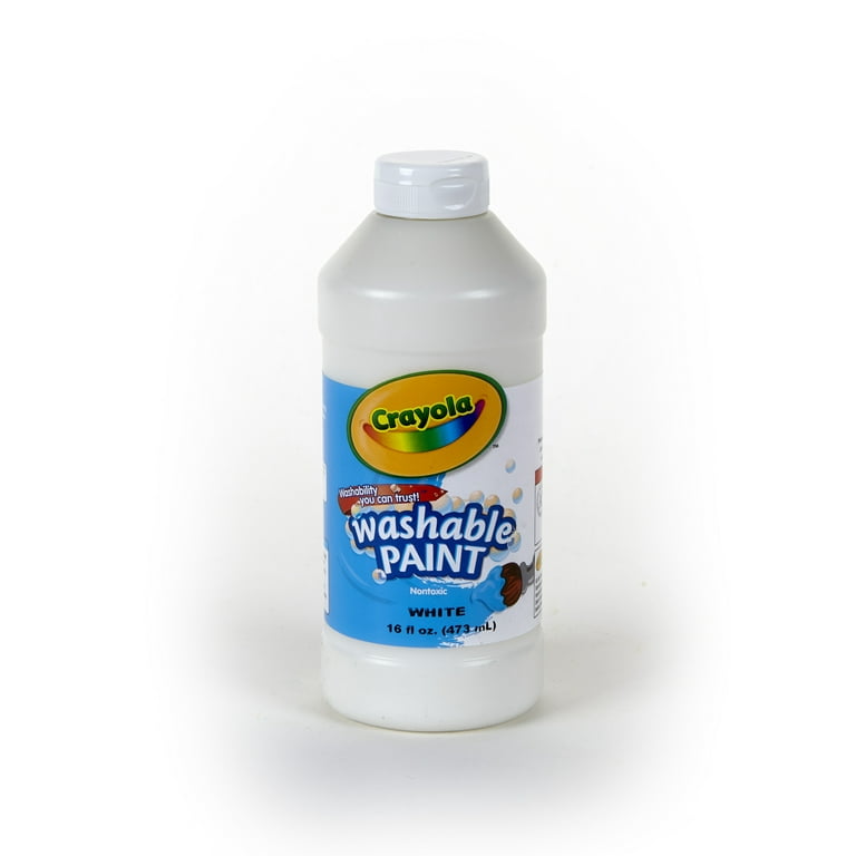 Crayola Kid's White Washable Tempera Paint in 16 oz. Bottle with