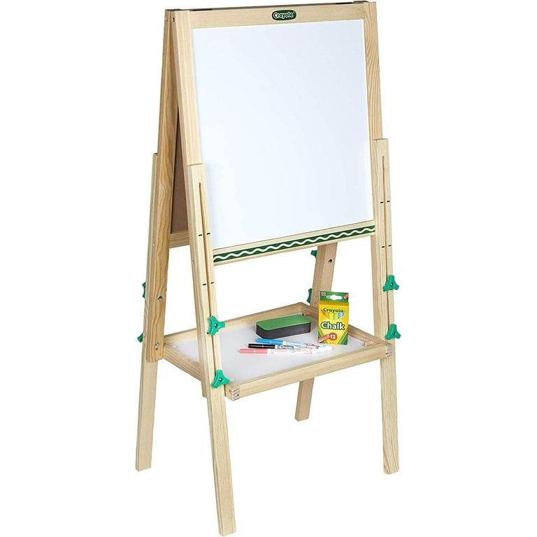 Craftabelle – Art Easel and Canvas – 34pc Set with Paint Supplies – Wooden  Italian Easel (CF2441Z)