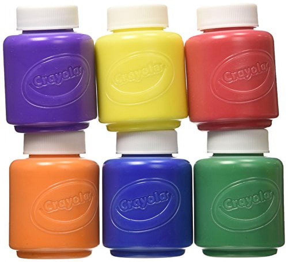  Crayola Washable Kids Paint, 6 Count, Kids At Home Activities,  Painting Supplies, Gift, Assorted : Toys & Games