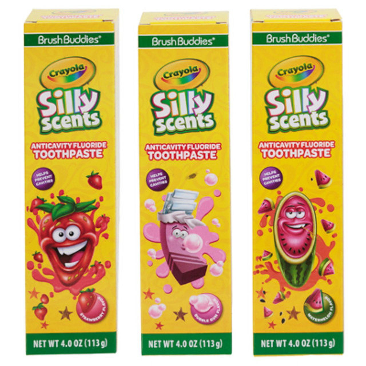 Crayola Kids Silly Scents Anticavity Toothpaste Strawberry Bubble Gum