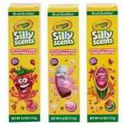Crayola Kids Silly Scents Anticavity Toothpaste Strawberry Bubble Gum Watermelon 3 pk