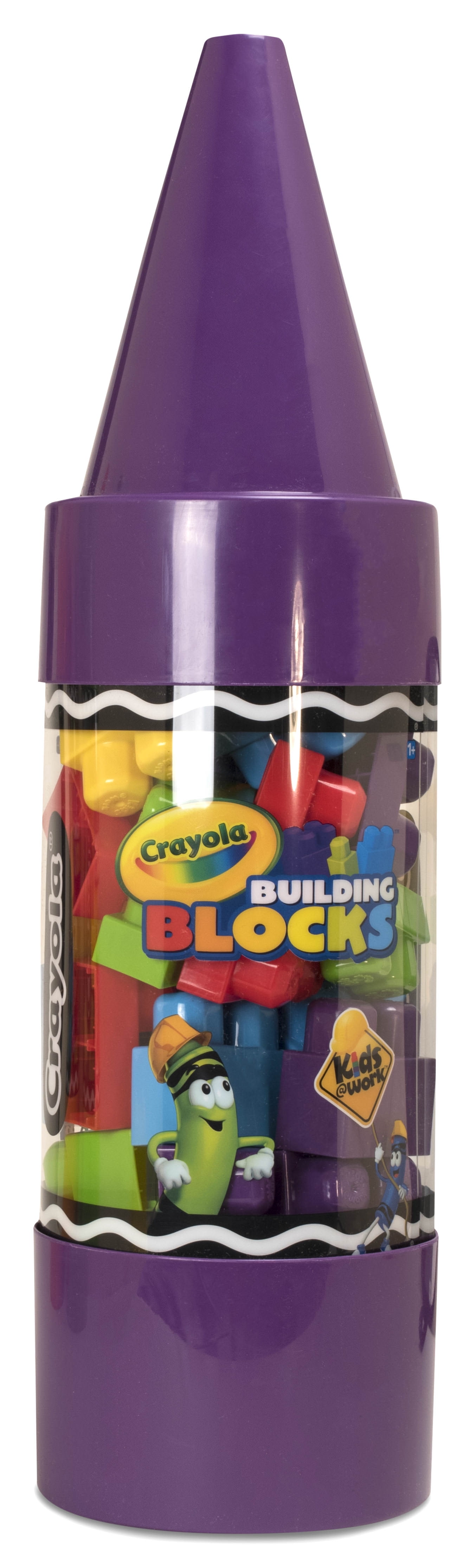 Crayola Kids @ Work 80Pc. Block Set in a 36 Giant Crayon - Blue