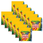 Crayola Large Crayons, Tuck Box, 8 Colors Per Box, 12 Boxes