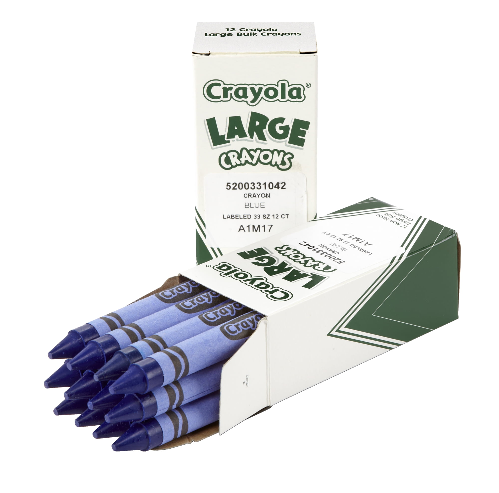 Crayola Crayons Bulk Refill - Large Size, Box of 12, Green 52-0033-44