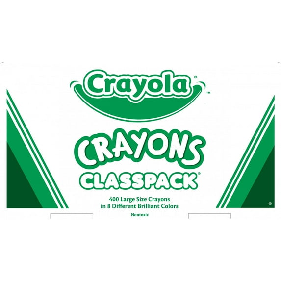 Crayola Large Size Crayons, Bulk Pack 400-Count, 8 Colors
