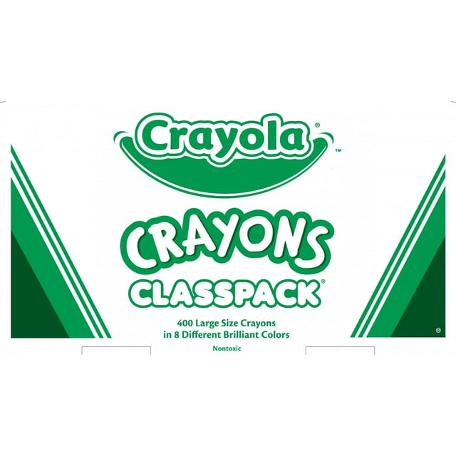 Crayola Large Size Crayons, Bulk Pack 400Count, 8 Colors