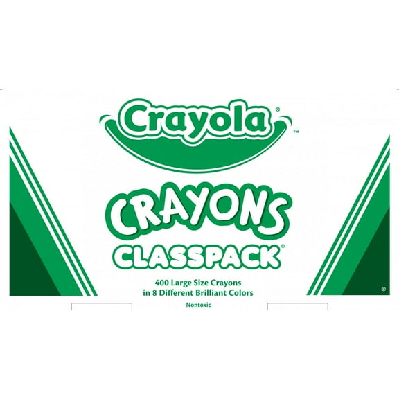 Crayola Large Size Crayons, Bulk Pack 400-Count, 8 Colors