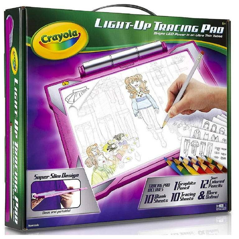 Crayola Light-Up Tracing Pad Pink Ages 6, 7, 8, 9,10, Assorted