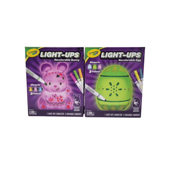 Crayola Light Ups Recolorable Bunny and Recolorable Egg Set