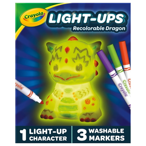 Crayola Light Ups Dragon, Light Up Toy, DIY Room Decor, Kids Halloween Toys, Craft Set, Dragon Lamp, Gift, Ages 4+