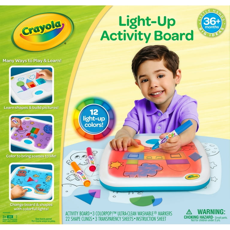 Crayola Light Up Activity Board, Holiday Gift for Toddlers and