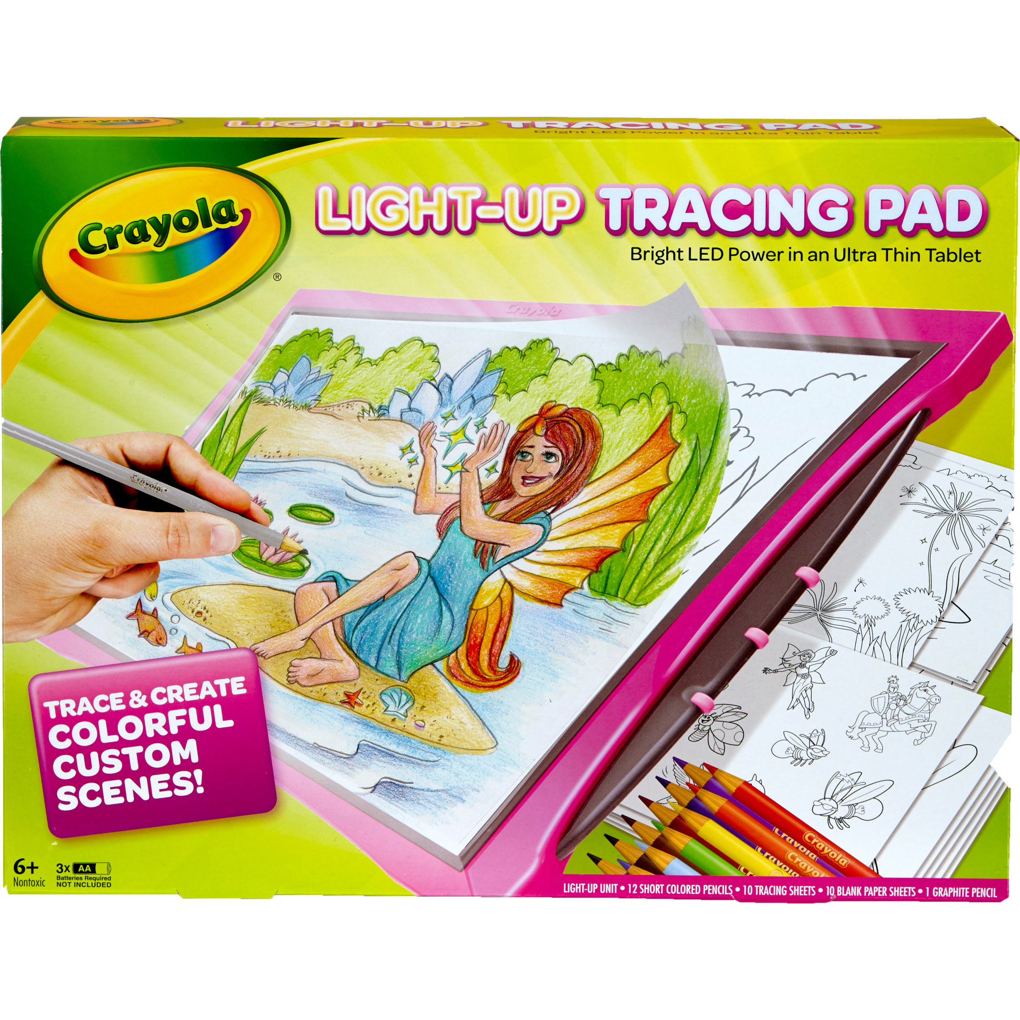 Crayola Light-up Tracing Pad Pink, Gifts for Unisex Child, Ages 6, 7, 8, 9 - image 1 of 7