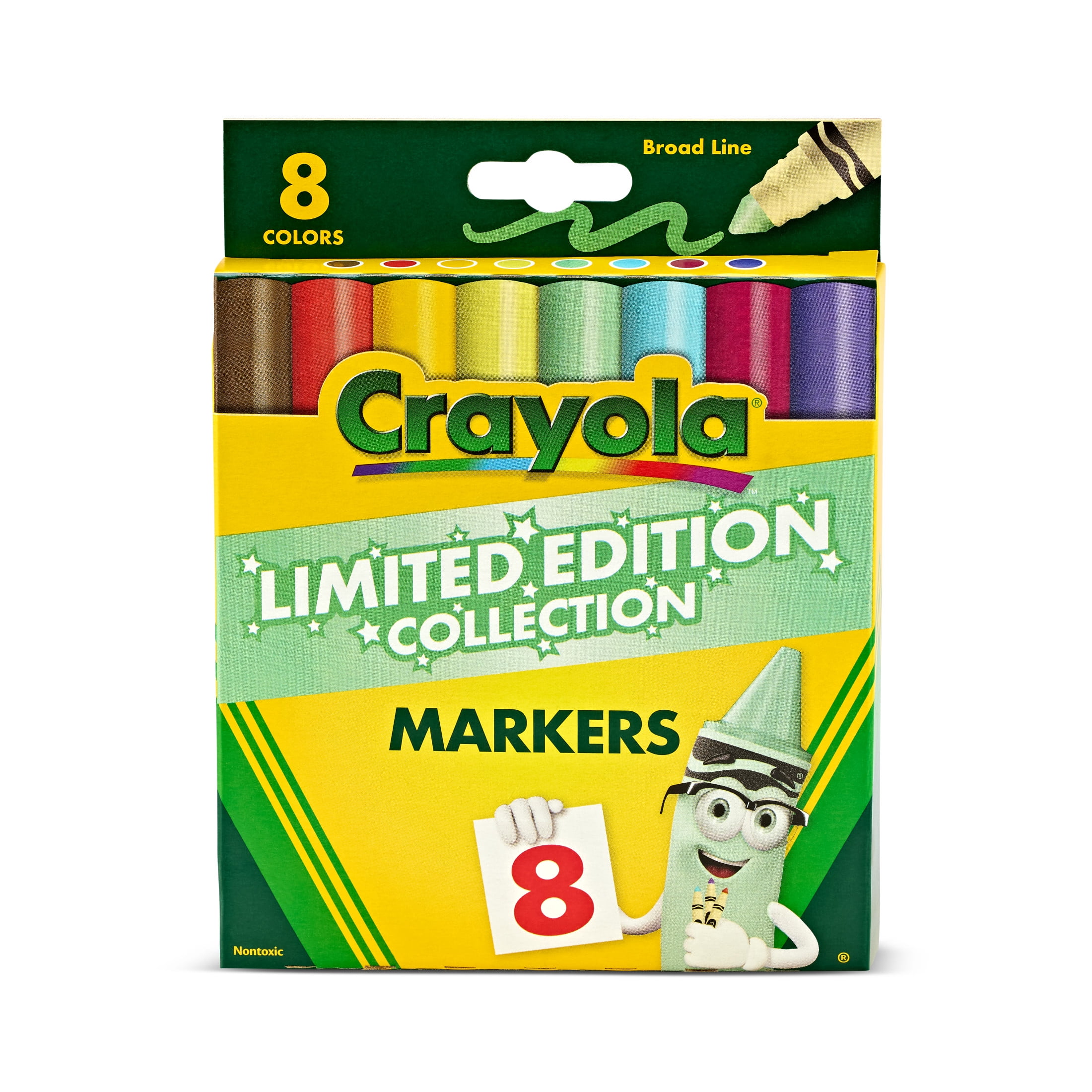 Crayola Limited Edition Colors Broad Line Markers, 8 Ct, Coloring & School Supplies, Classroom Essentials, Gifts, 3+