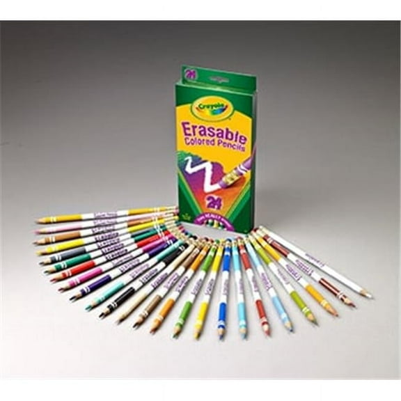 Crayola Llc Formerly Binney & Smith 24 Ct Erasable Colored Pencils