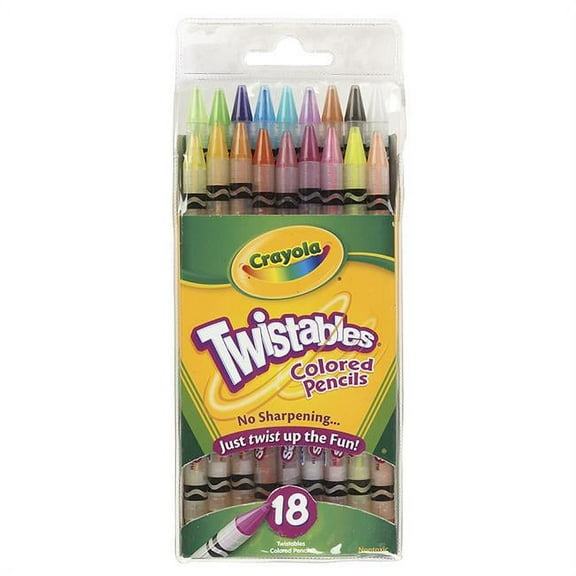 Crayola Llc Formerly Binney & Smith Crayola Twistables 18 Colors Colored Pencils