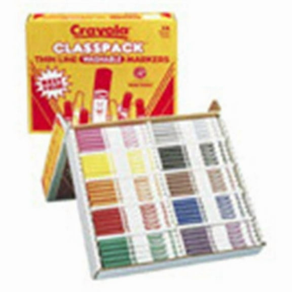 Crayola Llc Formerly Binney & Smith Crayola Washable Fine Line Classpac-K 10 Assorted Colors