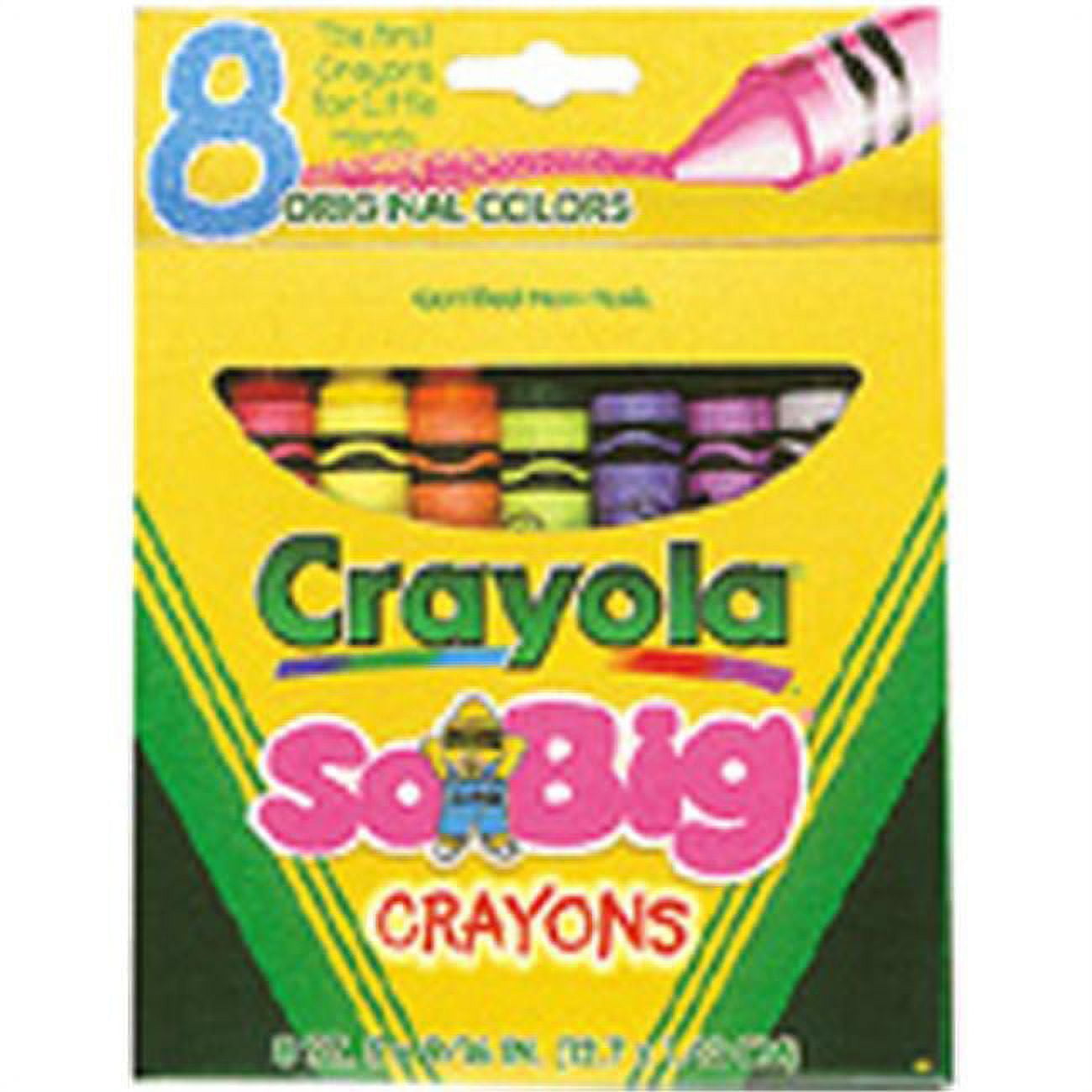 Large Crayons, Tuck Box, 8 Colors/Box - Pointer Office Products