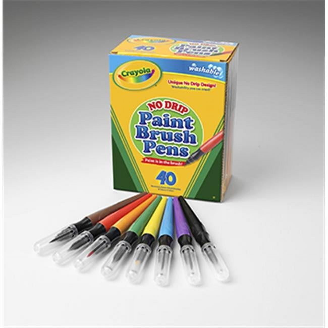 Crayola Llc Formerly Binney & Smith  No Drip Paint Brush Pens 40Ct