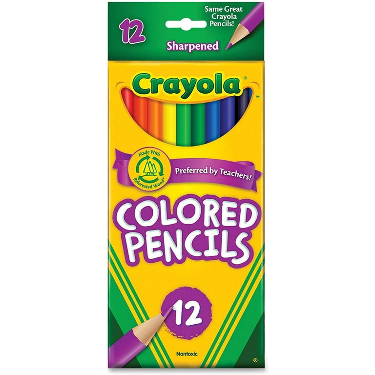 ファッション通販 安い Long Crayola Barrel Assorted Pencils, Wood-case Colored 鉛筆・シャープペン