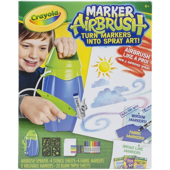 Crayola Marker Air Brush Sprayer with Washable Markers and Paper