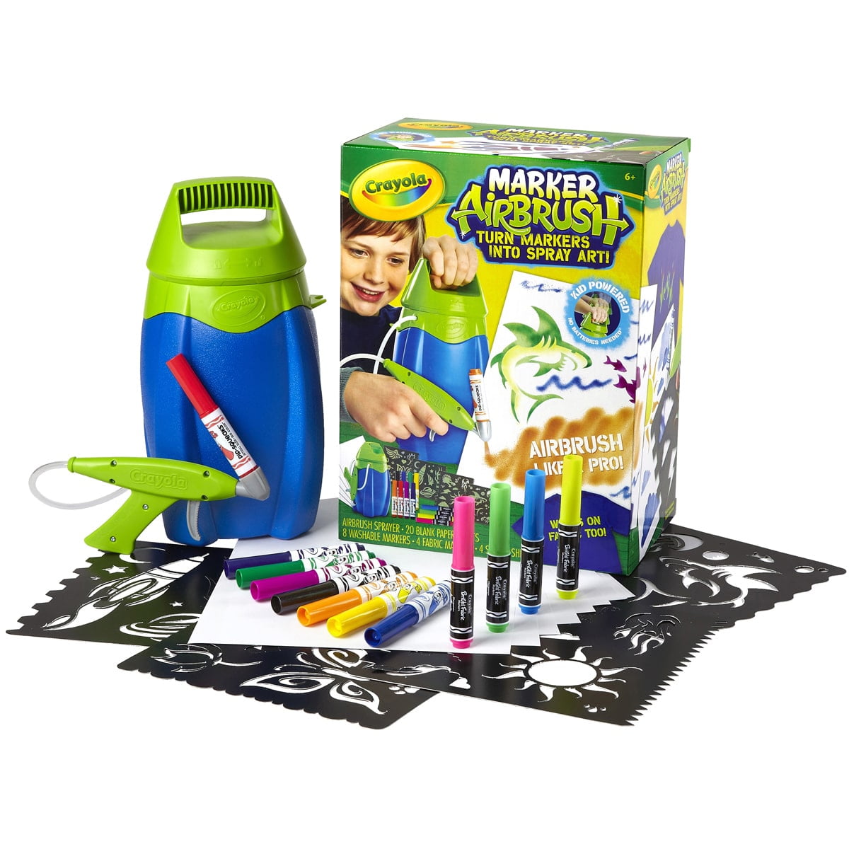  Crayola Mini Marker Sprayer, Marker Airbrush Kit, Gift for Kids,  7, 8, 9, 10 : Toys & Games