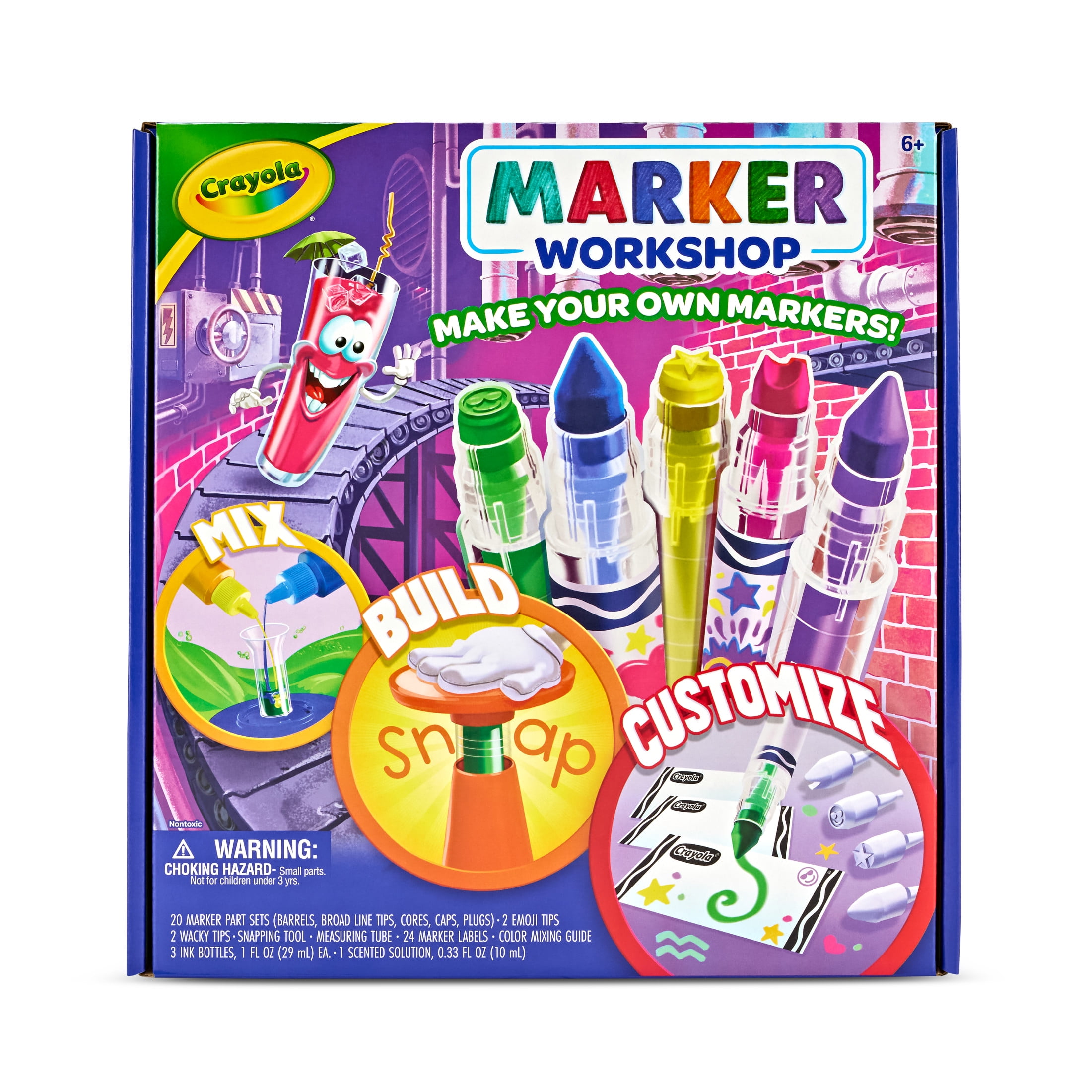 Crayola Marker Maker DIY Craft Set, Personalized Scented & Emoji Markers, School Supplies, Coloring Gift for Kids, Ages 6+