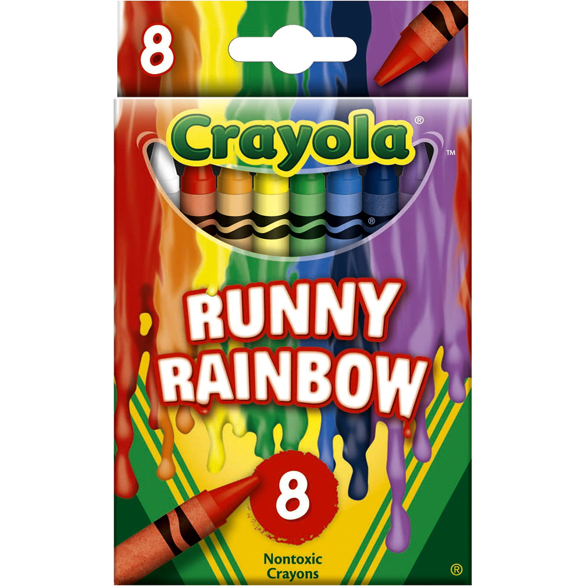 Crayola Meltdown Crayons Runny Rainbow, 8 Count