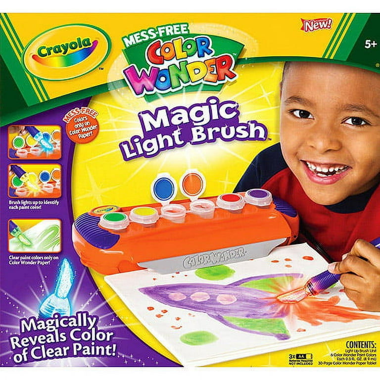 Crayola Mess Free Color Wonder Magic Light Brush Kit Includes: 6 Classic  colors + 6 Tropical colors & Pad