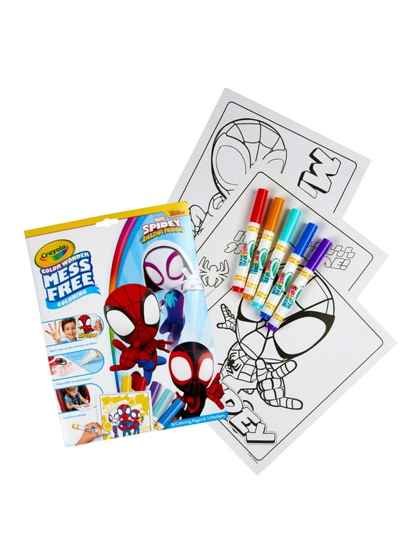 Crayola Mess Free Color Wonder Spiderman Coloring Pages & Markers, Easter Basket Stuffers for Toddlers