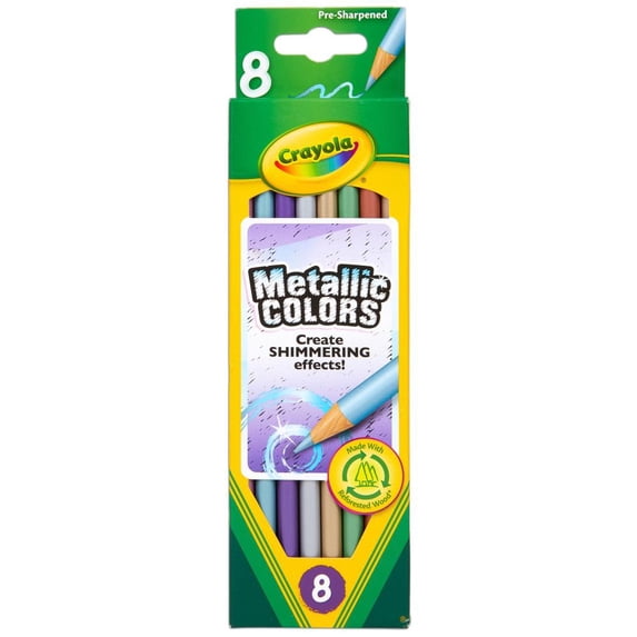 Crayola Metallic Colored Pencils 8count, Multipack Of 6-