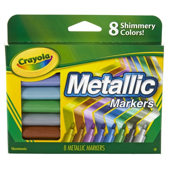 Crayola® Metallic Markers, 8 colors per box, Set of 3 Boxes
