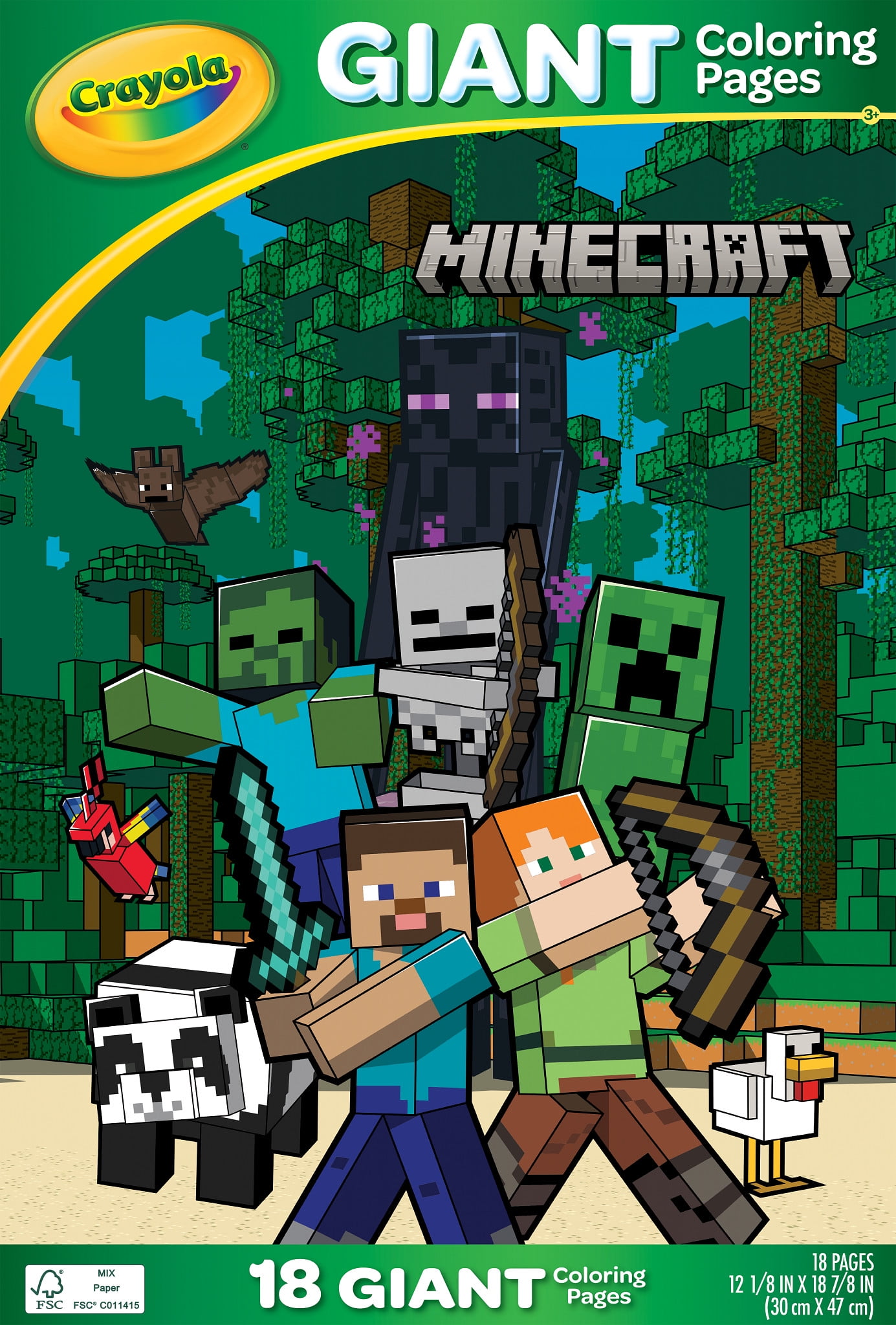 Crayola Minecraft Giant Coloring - Crayola Minecraft Giant Coloring Pages 18ct Large Coloring Pages For Kids 12 8 X 19 5 Minecraft Gift For Kids Ages 3 E51e6143 E0d0 4bb2 A66f A29a8dc38b6e.b59a088026641fca49bcc3669a5e2ccf 