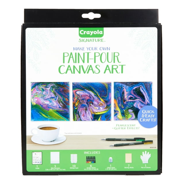 Crayola Mini Canvas Painting Kit, DIY Gifts for Crafters, Arts & Crafts for Teens, 14pcs, Adult
