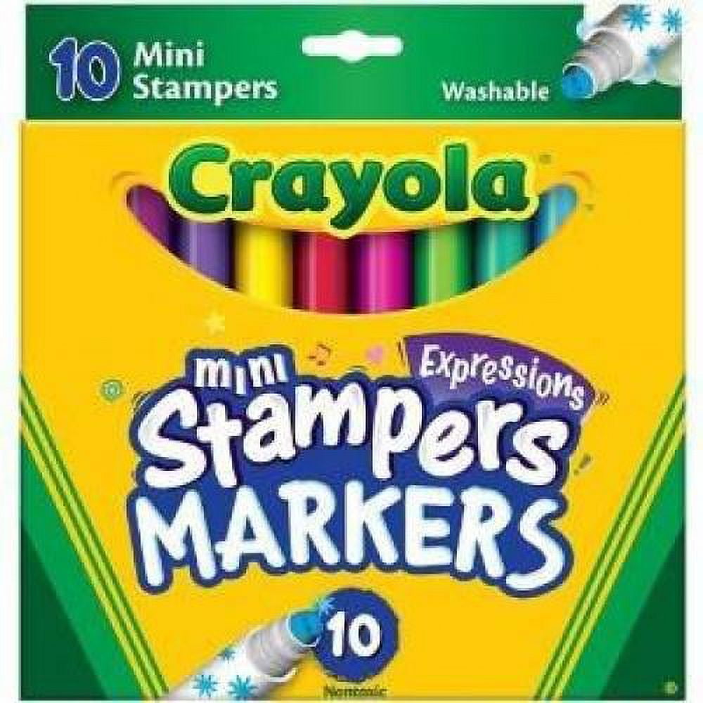 Crayola Mini Stampers Washable Markers (10 Pack) 