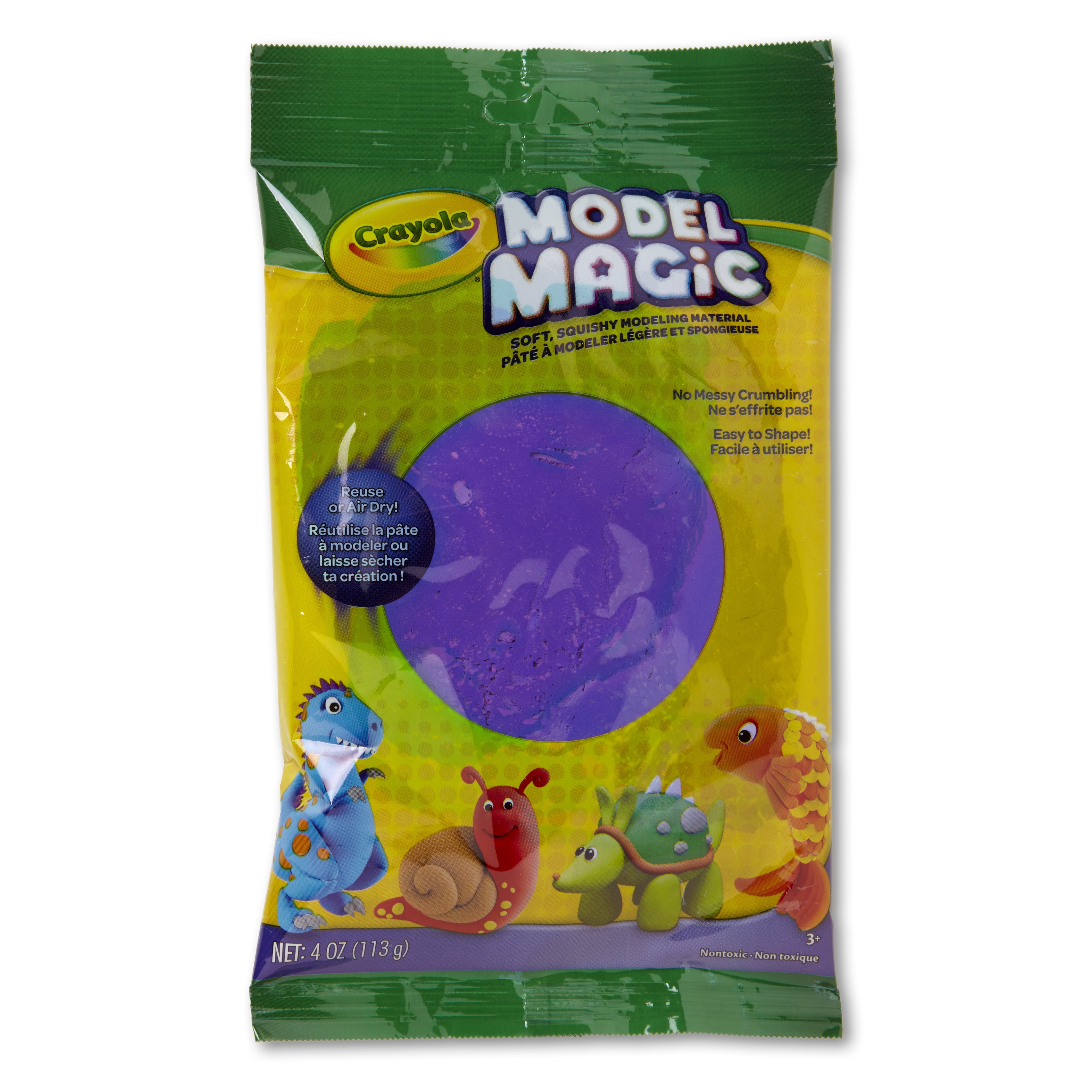 Crayola Model Magic Reusable Clay, Purple, 12 Twelve, 4 OZ Packs