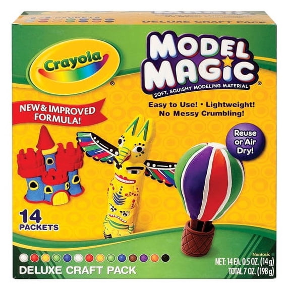 Crayola Model Magic Deluxe Craft Pack, Air Dry Modeling Clay ...