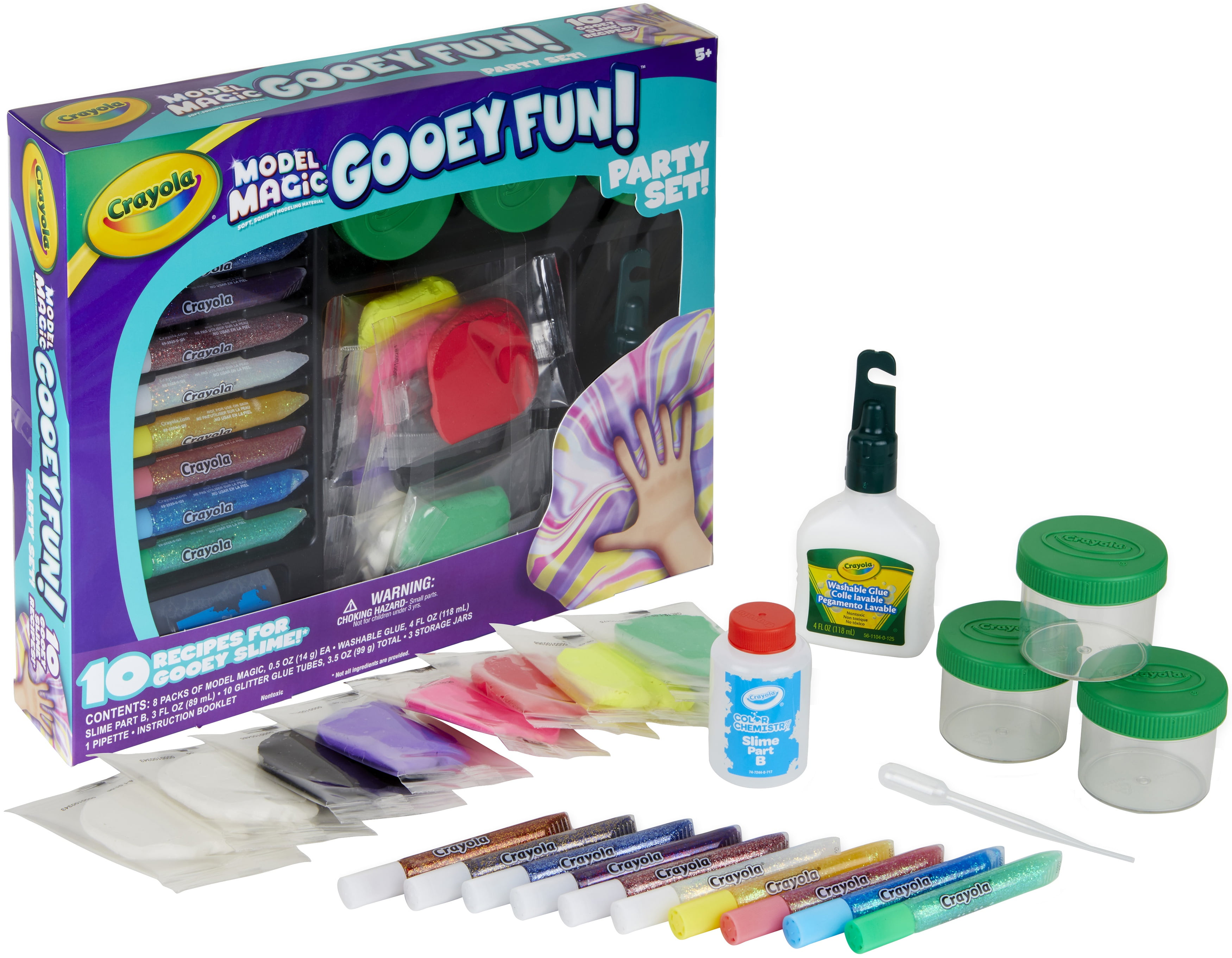 Crayola Model Magic Gooey Fun Party Set for Slime Making, Ages 8+ 