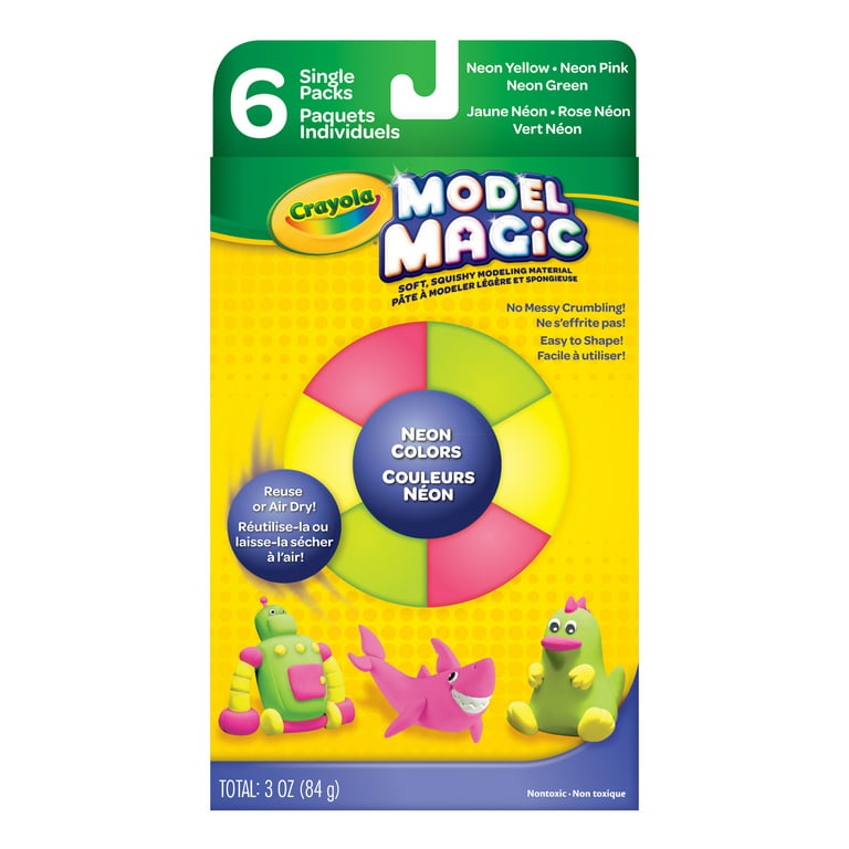 Crayola Model Magic White Set, 6-Colors, Modeling Clay - Walmart.com