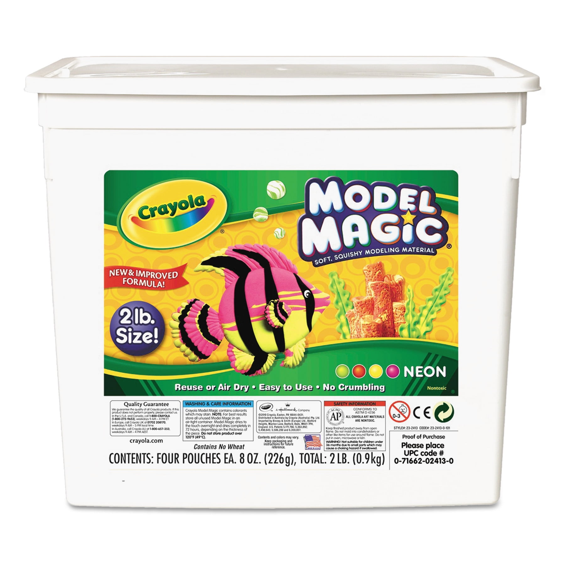  Crayola Air Dry Clay Bucket, No Bake Clay for Kids