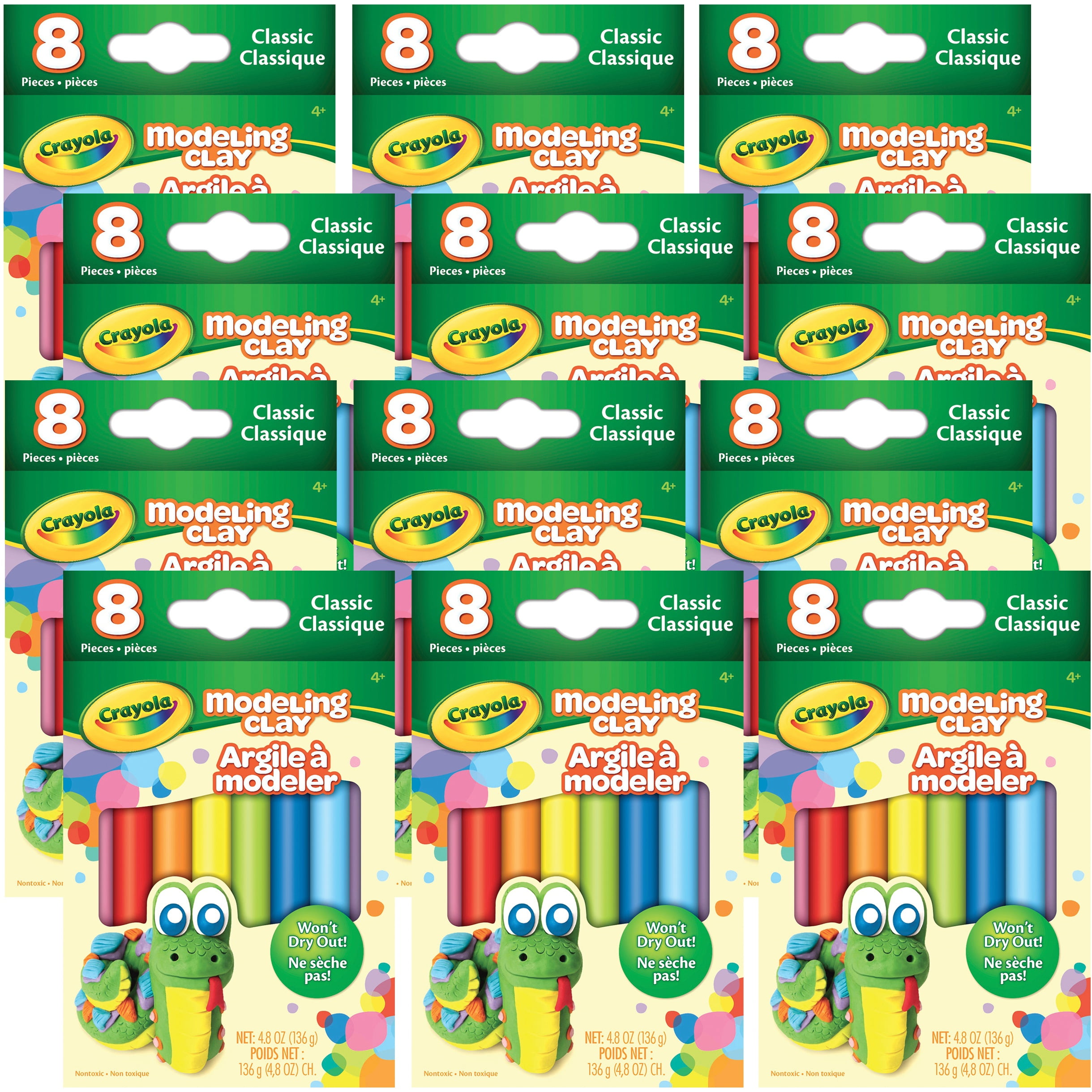 Crayola Modeling Clay 8 colors Non toxic sticks Classic colors won