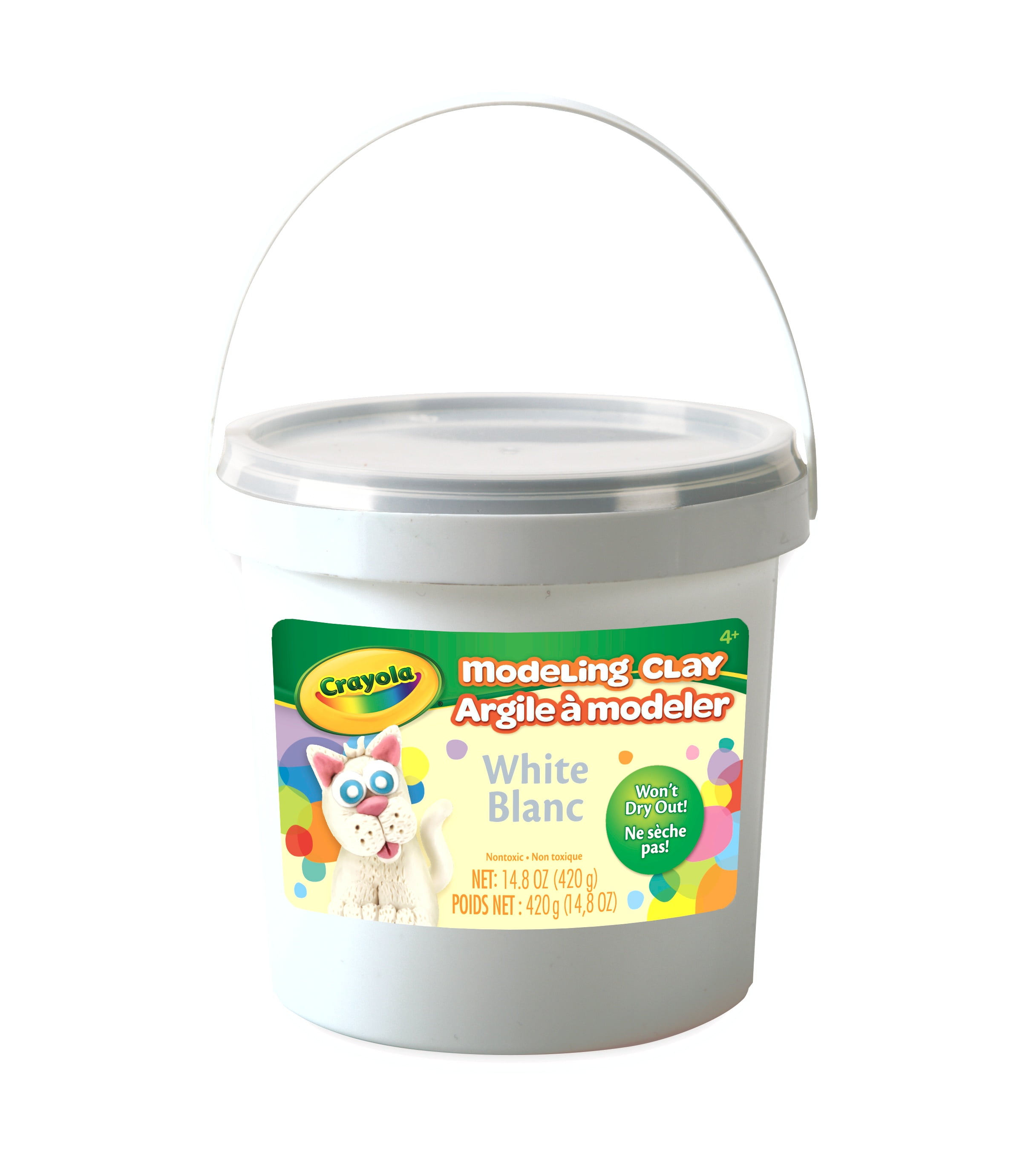 Crayola Modeling Clay Bucket, Modeling Clay For Kids, 15 Oz., White
